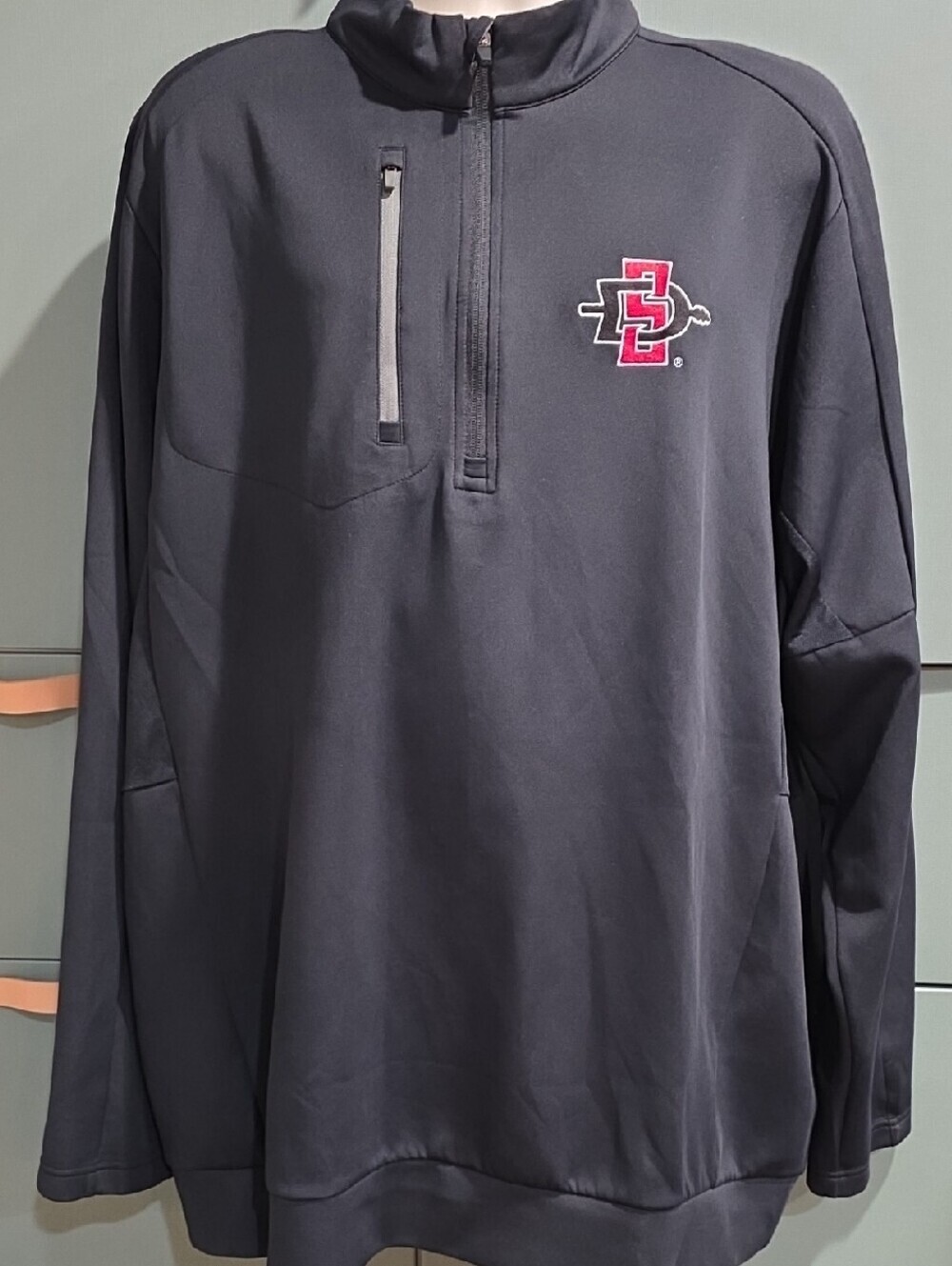 773. Men's Antigua San Diego State Aztecs (SDSU) Quarter-Zip Pullover Jacket